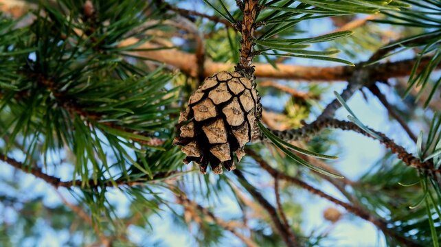 pine cones on a tree