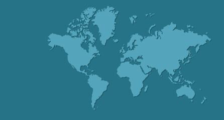 Illustration représentant un planisphère, une carte du monde sur fond vert
