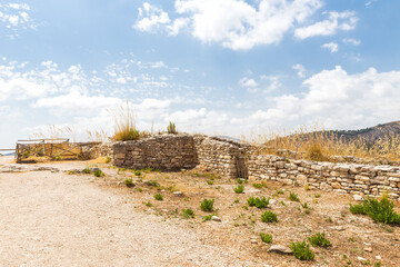 Overall Sights of The Mosque (Moschea - Part II) at Segesta Archaeological Park in Trapani, Sicily,...