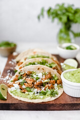 chicken tacos with green salsa