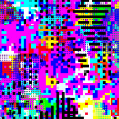 Emergence pixel art background.