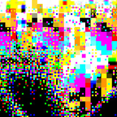 Emergence pixel art background.