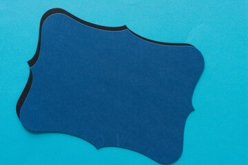 isolated blue card layer with shadow layer on paper