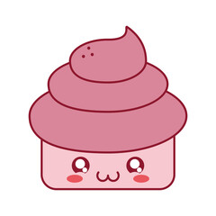 happy pink cupcake