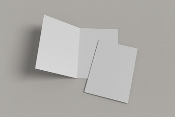 Blank booklet or brochure a4 bifolded mockup