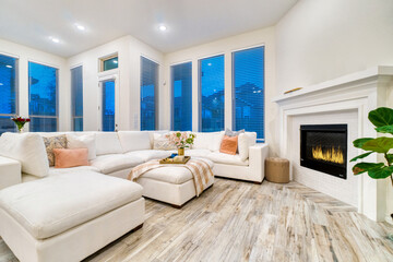 Luxury white living room 