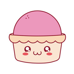 pink kawaii cupcake