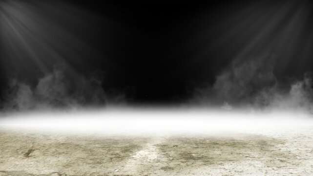 Fundo preto com a base clara com ilumina&ccedil;&atilde;o direcional e fuma&ccedil;a para composi&ccedil;&atilde;o de imagens