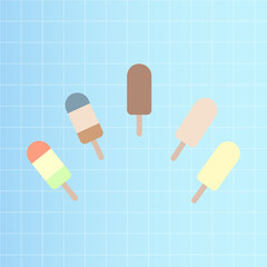 Set Ice cream vector illustrations