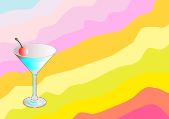 幾何学的なカクテル模様