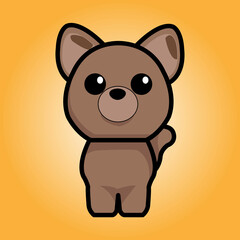baby brown bear is cute he waves his hand se hay