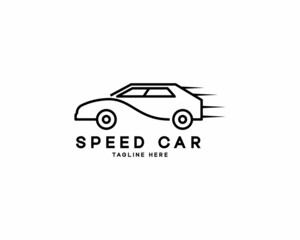 Speed car logo design template illustration vector