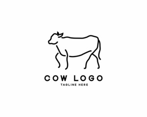 Cow logo design template illustration vector