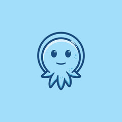 Cute Octopus Mascot Logo Design