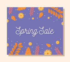 purple spring sale banner