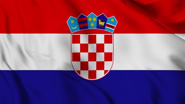 Croatia flag waving looping footage Full 4K (3840 x 2160) Realistic Croatia Flag Looping background. Looping Closeup Full 4K (3840 x 2160) footage. Croatia country flags. June 25