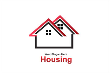 Houses apartments real estate logo vector image design