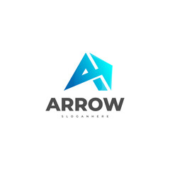 modern letter a and arrow logo design