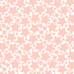 Cartoon holiday star stripes. seamless pattern. Illustration.
