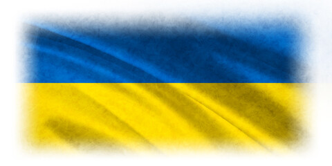 ウクライナ　 国旗　和紙　背景