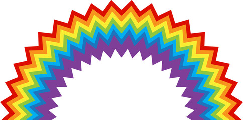 rainbow multicolored curved. Illustration.