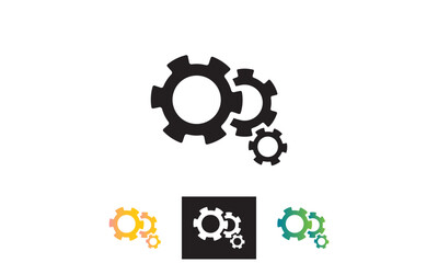 Setting Logo Design Template. Setting icon vector, Tools, Cog, Gear Sign Isolated on white background. Help options account concept. Trendy Flat style for graphic design, logo, Web site, social media.