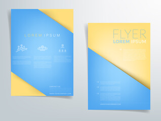 Header flyer business brochure vector graphic with space for text and message design
