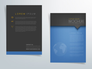 Header flyer business brochure vector graphic with space for text and message design