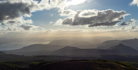 clouds over the mountains