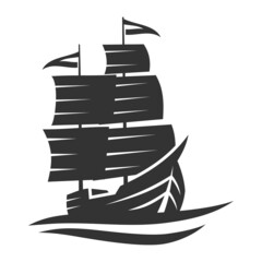 boat ship yacht logo Icon Illustration Brand Identity