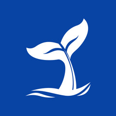 Whale Leaf Tile Logo