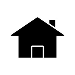 House icon. glyph style. silhouette. simple design editable. Design template vector