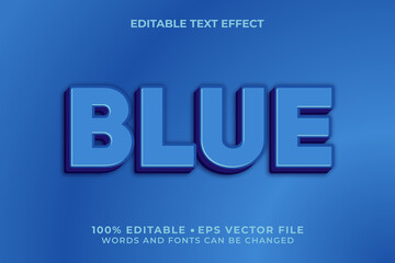 Blue Editable Text Effect
