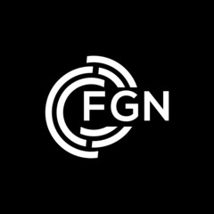 FGN letter logo design on black background. FGN creative initials letter logo concept. FGN letter design.