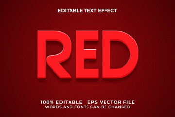 Red Editable Text Effect