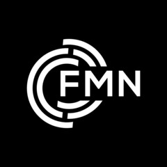 FMN letter logo design on black background. FMN creative initials letter logo concept. FMN letter design.