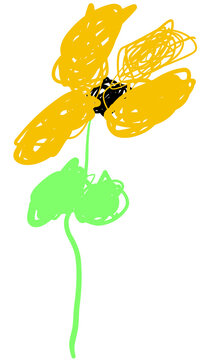 Children's Scribble Series Big Sunflower