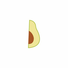 Avocado vector icon template background illustration