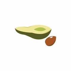 Avocado vector icon template background illustration