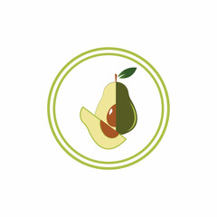 Avocado vector icon template background illustration