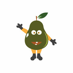 Avocado vector icon template background illustration