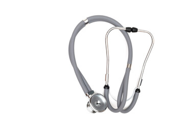 Stethoscope isolated on white background. Place to copy paste.