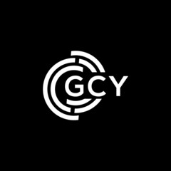 GCY letter logo design on black background. GCY creative initials letter logo concept. GCY letter design.