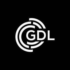 GDL letter logo design on black background. GDL creative initials letter logo concept. GDL letter design.