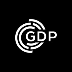 GDP letter logo design on black background. GDP creative initials letter logo concept. GDP letter design.