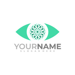 Eye leaf logo vector template, Creative Eye logo design concepts