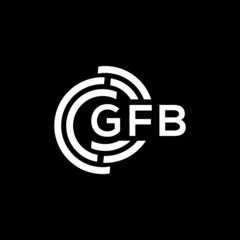 GFB letter logo design on black background. GFB creative initials letter logo concept. GFB letter design.