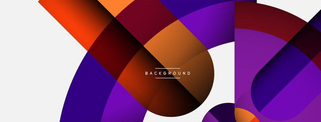 Trendy shapes, color minimal design composition, lines and shadows for wallpaper banner background or landing page