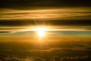 sunset over the earth