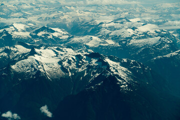view of snow mountains